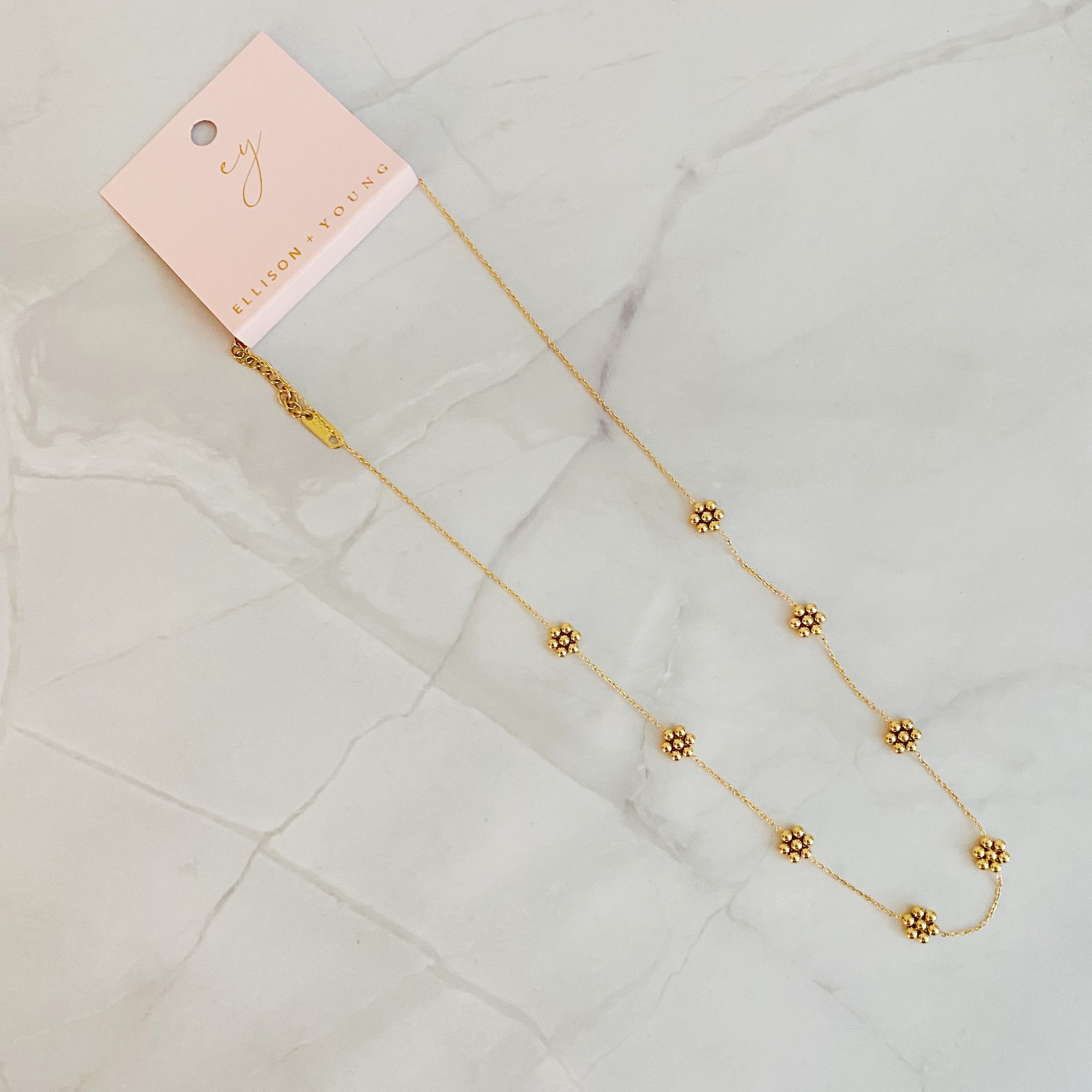 Collier Fleurs Dorées Plaqué Or 18k – La Parure Dorée