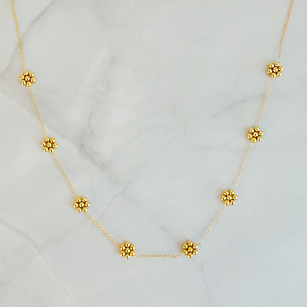 Collier Fleurs Dorées Maison Doré